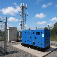 Kommerzieller Geräuscharmer Dieselgenerator 50Hz 16kW 20kVA Dreiphasig Wassergekühlt Einkaufszentrum Notstromversorgung ATS Automatisch