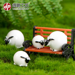 Dp <b>Miniature</b> Resin Sheep Figurine Small Medium Large Lifelike Animal Decor Home Decoration - Product Image 2