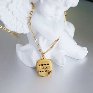 Collar de Acero Inoxidable Dorado para Mujer, Resistente al Agua, Joyería 2026, Collar con Borde Rizado Chapado en Oro de 18k para Mujer - Product Image 3