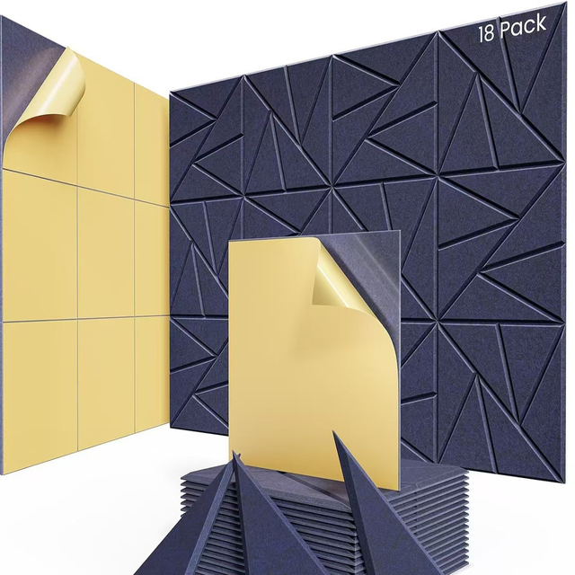 Custom Shape Pattern Polyester Fiber Acoustic Panel - Soundproof Wall Decor for Home Theater & Interior Decoration