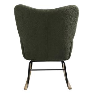 Eddy Fabric Mecedora moderna con acento para guardería Sillón basculante tapizado con respaldo alto Nuevo diseño - Product Image 6