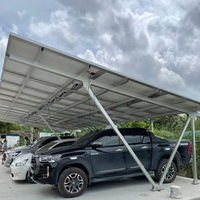 Système de montage de carport solaire personnalisé OEM ODM, structure de support photovoltaïque pour projets de auvents de stationnement commerciaux