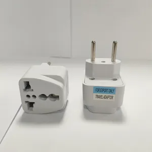 Adaptor Penggunaan Perjalanan UK Ke Italy Plug Adapter Dalam Warna Putih Buatan Cina