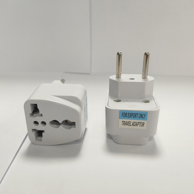 Shenzhen Lvxiangyuan White UK to Italy Plug Adapter for Travel ABS Material 10A Rated Current Made in China CCC, CE, UKCA