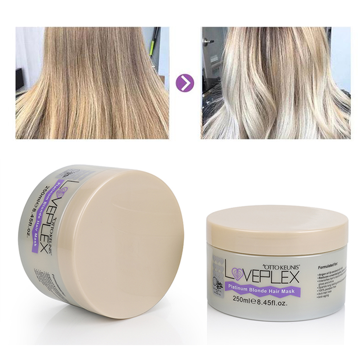 Máscara de pelo púrpura