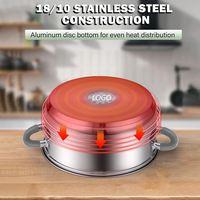 Batterie de cuisine en acier inoxydable 316 de qualité commerciale, poêles et poêles de restaurant 12 pièces pour hôtel et maison