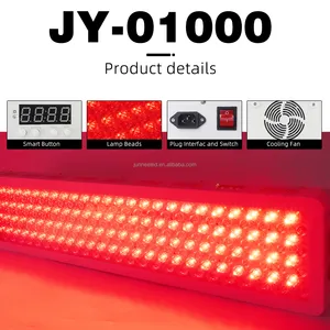 Junneeled 660nm 850nm rojo cerca de la cama de terapia de luz infrarroja lejana portátil rojo LED Dispositivo de luz panel Dispositivo de terapia máquina