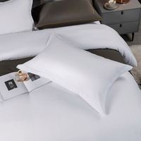 Parure de lit d'hôtel 5 étoiles en lin blanc de luxe, doux comme du coton 100%, satin uni, housse de couette, draps de lit d'hôtel