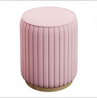 Chaise lounge design moderne Mobilier de salon Ottoman Repose-pieds Tabouret rond en velours
