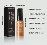 Yüksek Kaliteli Mat Görünüm Sıvı Fondöten Nemlendirici SPF Su Geçirmez Koyu Ten Rengi Kontrolü 20ml