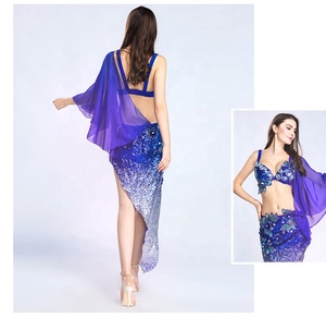 Abito da Donna di Alta Qualità con Paillettes Graduali e Ricami, <span class=keywords><strong>Costume</strong></span> per Danza del Ventre, Spettacoli di Carnevale e Performance - Product Image 6