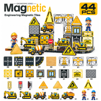 Tuiles magnétiques pour tout-petits 3,75 cm, mini boîte en métal, blocs magnétiques portables, jouet éducatif d'ingénierie pour enfants, garçons, filles, cadeau préscolaire
