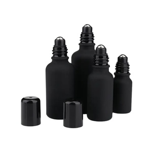 Bán Buôn Rỗng 5Ml 10Ml 15Ml 20Ml <span class=keywords><strong>30Ml</strong></span> 50Ml 100Ml Tinh Dầu Matte Thủy Tinh Màu Đen Cuộn Trên Nước Hoa Con Lăn Chai - Product Image 1