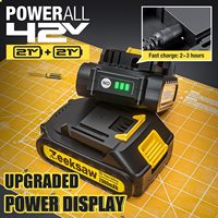 Scie à chaîne électrique portative sans fil 21V MAX* 8 pouces avec lubrification automatique, tensionnement automatique de la chaîne, 2 batteries 2.0Ah et chargeur, mini-scie à chaîne
