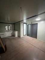 Maison préfabriquée moderne, maison conteneur extensible de 20 pieds à toit plat avec salle de bain, maison conteneur préfabriquée Pologne