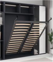 Lits pliants design moderne, lits Murphy, gain de place, meubles de maison, petit appartement, lit mural invisible avec ensemble de placard
