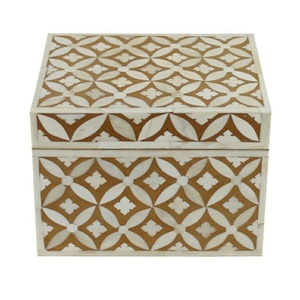 Nouvellement en bois marocain indien os boîte à la main marron haute qualité bijoux décoratifs boîtes faites à la main ensemble pour la décoration de la maison - Product Image 5