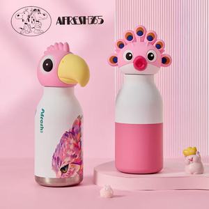 2026 New Animal Shape Kids Water Bottle Colorful Cartoon Duck Peacock Pig Design Reusable Drinkware Wholesale - Product Image 2