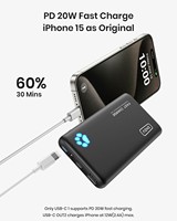 Batterie externe INIU B3 compacte 10000mAh 20W PD avec indicateur LED CE FCC RoHS