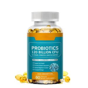 Probiotik OEM 120 Miliar CFU Kapsul Lunak 36 Spesies Prebiotik Suplemen Enzim Pencernaan Kesehatan Usus Terbaik untuk Dewasa - Product Image 1