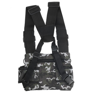 Tactical Camouflage Chest Bag With Multiple Pockets Waterproof Nylon Unisex Outdoor Gear For Walkie Talkie Storage - Product Image 2