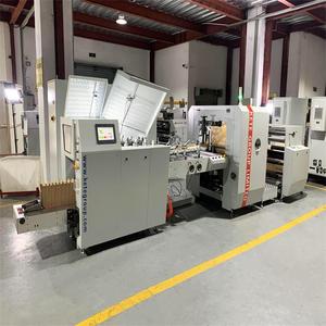 High Speed Flat And Satchel Kraft Food Paper Bag Making Machine With Plastic Window