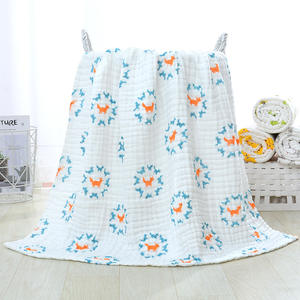 Envoltura de <span class=keywords><strong>gasa</strong></span> de algodón personalizada 100 algodón muselina para bebé niño pequeño 12 capas mantas de muselina para bebés - Product Image 4
