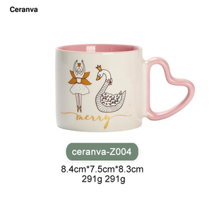 Taza de Porcelana Navideña con Diseño de Cisne Bailarín, Ecológica, Apta para Alimentos, Apta para Lavavajillas y Microondas, Reutilizable, Portátil, Regalo Perfecto - Product Image 4