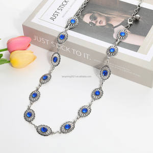 Bayanlar için ayarlanabilir Metal bel zincir kemer kadınlar için Cowgirl batı tarzı elbiseler ve kot-bel linkler zincir kemer s - Product Image 5