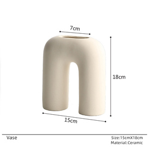 Vaso in Ceramica Semplice Stile Europeo, Contenitore Moderno per Composizioni Floreali, Decorazione Casa e Regalo - Product Image 2