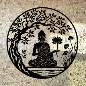 <span class=keywords><strong>ของ</strong></span>ตกแต่งรอมฎอน รูปปั้นพระพุทธรูปโลหะ 2 มิติ ดีไซน์ทันสมัย <span class=keywords><strong>ลา</strong></span>ยต้นโพธิ์ สำหรับการทำสมาธิ ตกแต่งบ้าน งานแต่งงาน งานขึ้นบ้านใหม่ งานศิลปะ - Product Image 4