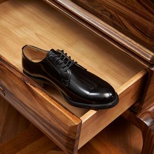 Zapatos Formales de Negocios para Hombre, Estilo Europeo, con Cordones, Punta Cuadrada, Decoración de Perlas, Derby de Lujo, Transpirables y Ligeros - Product Image 4