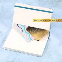 Cuaderno de bolsillo A5 con espiral y encuadernación cosida, ideal para regalo, escuela, uso diario, semanal o mensual, con diseño de tela.
