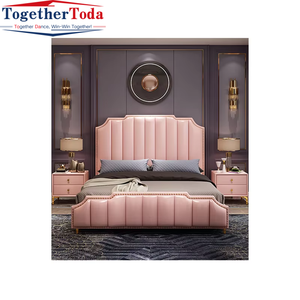 เตียงคู่ขนาดคิงไซส์สำหรับเฟอร์นิเจอร์ห้องนอนบ้านไฟหรูหราดีไซน์ใหม่ล่าสุด - Product Image 2