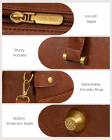 Sac fourre-tout pour ordinateur portable 15,6-17 pouces, grand format, pour femme, style vintage, étanche en PU, mallette de travail, sacoche d'ordinateur de bureau, sac à main d'été