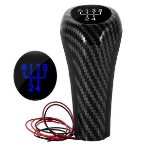 Pommeau de levier de vitesse en fibre de carbone, éclairé par LED, 5 ou 6 vitesses, boîte manuelle, pour BMW X1 X3 X5, design ergonomique - Product Image 1