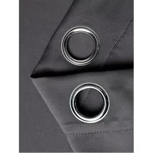 Cortinas Opacas Estilo Hotel, Color Gris Oxford, con Anillas, para Ventanas Largas - Product Image 5