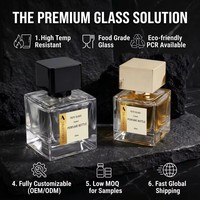 Vente en gros usine OEM Nouveau Atomiseur de parfum carré en verre pour voyage 30/50/100ml Flacons vaporisateurs vides rechargeables Logo personnalisé Faible MOQ