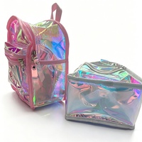 Sac à dos en gelée personnalisé avec logo, pour filles, décontracté, pratique, de rangement, rose, réfléchissant, de voyage, extérieur, léger, portable