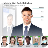 Control de Acceso Biométrico con Reconocimiento Facial, Visión Nocturna, Reinicio, Código QR, Huella Dactilar, Registro de Asistencia, WiFi, USB, Pantalla IPS HD de 10.1 Pulgadas