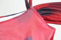 Robe longue décontractée moulante sexy transparente en maille imprimée sans manches à col halter pour femme