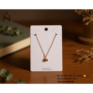 Collana con Ciondolo a Forma di Ape in Acciaio Inossidabile con Strass - Product Image 2