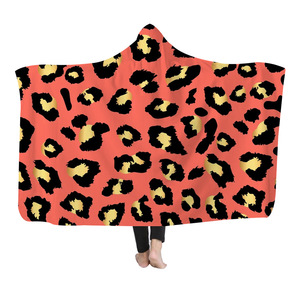 Drop Shipping autunno e inverno caldo piccolo <span class=keywords><strong>mantello</strong></span> alla moda coperta con cappuccio tutto su stampa comoda coperta indossabile - Product Image 5