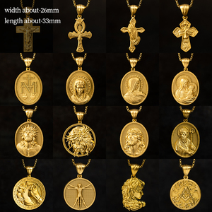 Givelluck liontin tangan Yesus baja tahan karat kustom kualitas liontin modis Kristen klasik - Product Image 3