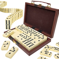 Ensemble de dominos en bois vierges pour gravure laser, étui de présentation avec logo personnalisé, marque privée, cadeau d'entreprise, vente en gros, revente