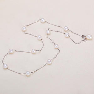 Collar de Perlas de Agua Dulce de Alta Gama, Versátil, para Primavera/Verano 2025, con Cadena de Clavícula Estilo Cielo Estrellado para Mujer - Product Image 4