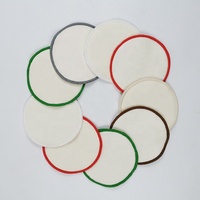 Eco-friendly Certification 8cm Round Reusable Bamboo Makeup Remover Pads Laundry Bag Soft Cleansing Pad Cotton