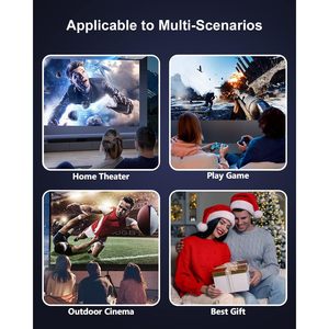 Fudoni โปรเจ็คเตอร์ WiFi โฟกัสอัตโนมัติ4K แบบพกพากลางแจ้ง, 18000L HD 1080P MAX 300 "ปลั๊กซูมจอแสดงผล" - Product Image 5