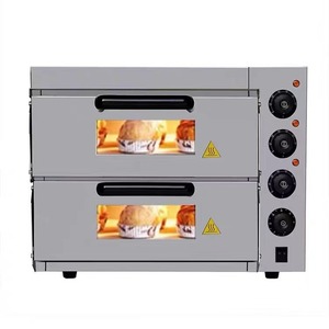 Double Layer Electric Oven With Stone Slab For Bakery Home And Business Use Freestanding Hinged Door EU Plug - Product Image 1