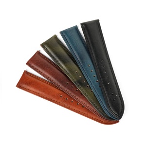 สายนาฬิกาหนังแท้คุณภาพสูงแบบ OEM สำหรับนาฬิกาหรูหรา  หนังฟอกฝาดแบบธรรมชาติ  ขนาดมาตรฐาน  พร้อมตัวล็อคแบบปลดเร็ว  อุปกรณ์เสริมแฟชั่นคุณภาพสูง - Product Image 4